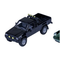 MAJORETTE 76934-3 1985 TOYOTA HILUX SR5 PICKUP BLACK 1:64 SCALE COLLECTION SERIES WAVE 3 DIECAST CAR