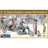 GECKO MODEL 35GM0127 60-70'S SOUTHERN VIETNAMESE AND JAPANESE SS50E MOTORBIKE SET  1/35 SCALE PLASTIC MOEDL KIT