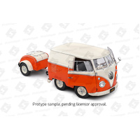 SOLIDO S1810902 KOOL KOMBI ORANGE AND WHITE 1950 VW 1/18 SCALE DIECAST