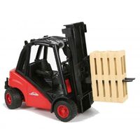 BRUDER 02511 LINDE H3OD FORKLIFT WITH 2 PALLETS 1:16 SCALE DIECAST