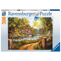 RAVENSBURGER 002185 COTTAGE BY THE RIVER 500PC JIGSAW PUZZLE