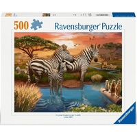 RAVENSBURGER 003656 ZEBRAS AT WATERHOLE 500PC JIGSAW PUZZLE