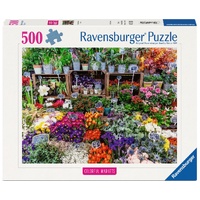 RAVENSBURGER 018155 COLORFUL MARKETS COLLECTION FLOWER MARKET FRANCE 500PC JIGSAW PUZZLE