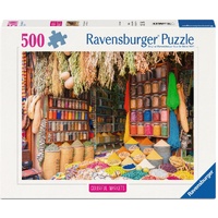 RAVENSBURGER 018162 COLORFUL MARKETS COLLECTION COLORFUL SPICES AND HERBS MOROCCO 500PC JIGSAW PUZZLE