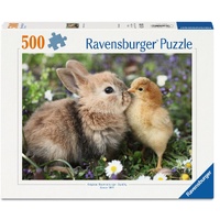 RAVENSBURGER 019008 RABBIT AND CHICK 500PC JIGSAW PUZZLE