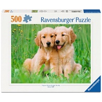 RAVENSBURGER 019022 THE GOLDEN RETRIEVER BROTHERS 500PC JIGSAW PUZZLE