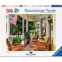 RAVENSBURGER 19473 USA JIGSAW NATIONALS 2026 FRONT PORCH DAYS 500PC JIGSAW PUZZLE