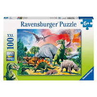 RAVENSBURGER 109579 AMONG THE DINOSAURS 100PC XXL JIGSAW PUZZLE