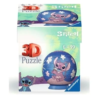 RAVENSBURGER 115990 DISNEY 3D PUZZLE BALL STITCH - STITCH AND ANGEL 55PC JIGSAW PUZZLE