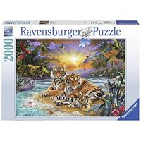 RAVENSBURGER 166244 TIGERS AT SUNSET 2000PC JIGSAW PUZZLE