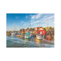 RAVENSBURGER 170920 DEUTSCHLAND COLLECTION COLOURFUL HARBOURSIDE AHRENSHOOP GERMANY 1000PC JIGSAW PUZZLE