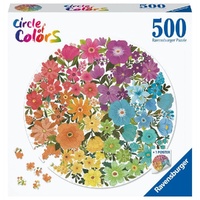 RAVENSBURGER 171675 CIRCLE OF COLOURS FLOWERS BY SHERRY LEE 500PC JIGSAW PUZZLE