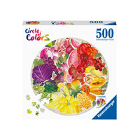 RAVENSBURGER 171699 CIRCLE OF COLOURS FRUITS AND VEGETABLES BY SONIA CAVALLINI 500PC JIGSAW PUZZLE