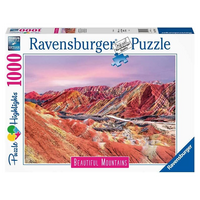 RAVENSBURGER 173143 RAINBOW MOUNTAINS CHINA 1000PC JIGSAW PUZZLE