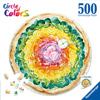 RAVENSBURGER 173471 CIRCLE OF COLOURS PIZZA BY ENYA TODD 500PC JIGSAW PUZZLE