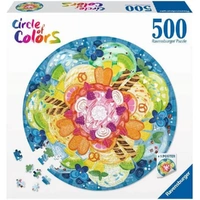 RAVENSBURGER 173488 CIRCLE OF COLOURS ICECREAM BY ANNA GALITSKAYA 500PC JIGSAW PUZZLE