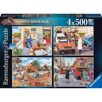 RAVENSBURGER 174904 HAPPY DAYS NO.6  WORK DAY MEMORIES PUZZLE PACK 4X500 PC JIGSAW PUZZLE