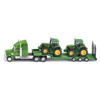 SIKU 1837 LOW LOADER WITH JOHN DEERE TRACTORS 1:87 METAL AND PLASTIC DIECAST TRUCK