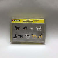 NOCH 15717 DOGS HO SCALE MODEL FIGURES 9 PIECES