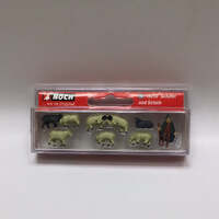 NOCH 18210 SHEPHERD AND SHEEP  HO SCALE MODEL FIGURES