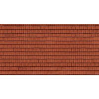 NOCH 56670 3D CARDBOARD SHEET ROOF TILE RED HO SCALE  250 X 125 X0.5MM