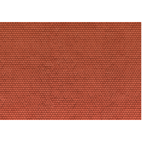 NOCH 56690 3D CARDBOARD SHEET RED PLAIN TILE HO SCALE  250 X 125 X0.5MM