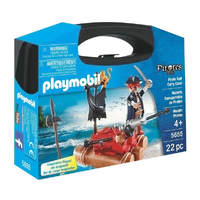 PLAYMOBIL 5655 PIRATE RAFT CARRY CASE 22PC
