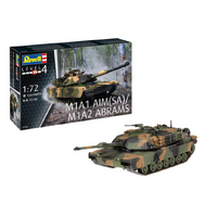 REVELL 03346 M1A1 AIM(SA) / M1A2 ABRAMS 1/72 SCALE PLASTIC MODEL KIT TANK