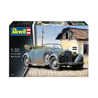 REVELL 03354 TYP 320 W142 CABRIOLET GERMAN STAFF CAR 1/35 SCALE PLASTIC MODEL KIT