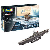 REVELL 05154 GERMAN SUBMARINE TYPE VII C/41 1/350  SCALE PLASTIC MODEL KIT