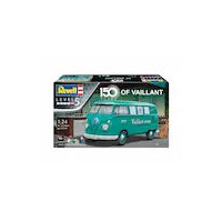 REVELL 05648 VOLKSWAGEN TYPE 2 KOMBI 150 YEARS OF VAILLANT 1/24 SCALE PLASTIC MODEL KIT INCLUDES GLUE AND PAINT