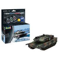 REVELL 63355 LEOPARD 2A7V MODEL SET INCLUDES PAINT AND GLUE 1/72 SCALE PLASTIC MODEL KIT TANK