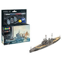 REVELL 65182 HMS DUKE OF YORK GIFT SET INCLUDES PAINT AND GLUE 1/1200 SCALE PLASTIC MODEL KIT SHIP