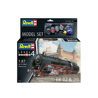 REVELL 62171 BR 02 AND TENDER SCHNELLZUGLOKMOTIVE EXPRESS 2-2-T30 MODEL KIT INCLUDES PAINT AND GLUE 1/87 SCALE PLASTIC MODEL KIT TRAIN