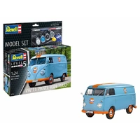 REVELL 67726 VW TYPE 1 KOMBI PANEL VAN GULF RACING GIFT SET INCLUDES PAINT AND GLUE 1/24 SCALE PLASTIC MODEL KIT