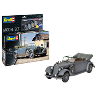 REVELL 63354 TYP 320 (W142) CABRIOLET STAFF CAR SET WITH PAINT GLUE AND BRUSH 1/35 SCALE PLASTIC MODEL KIT