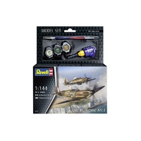 REVELL 63771 SPITFIRE MK.1A AND HURICANE MK.1 1/144 SCALE PLASTIC MODEL KIT TWIN PACK