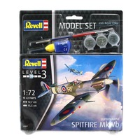 REVELL 63897 SUPERMARINE SPITFIRE MK.VB 1/72 WITH GLUE AND AQUA COLOUR PAINT PLASTIC MODEL KIT