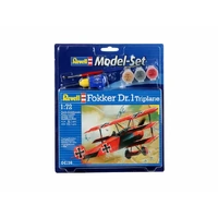 REVELL 64116 FOKKER DR.1 TRIPLANE INCLUDES PAINT AND GLUE 1/72 SCALE PLASTIC MODEL KIT