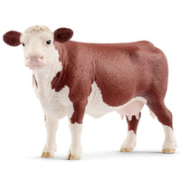 SCHLEICH 13867 HEREFORD COW – FARM WORLD HAND-PAINTED FIGURINE