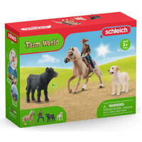 SCHLEICH 42578 FARM WORLD WESTERN RIDING ADVENTURES 6PC