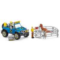 SCHLEICH 41464 DINOSAURS OFF-ROAD VEHICLE WITH DINO OUTPOST 36PC
