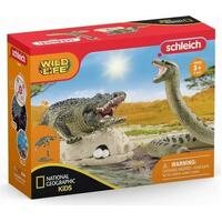 SCHLEICH 42625 WILD LIFE NATIONAL GEOGRAPHIC DANGER IN THE SWAMP