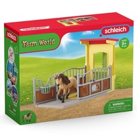 SCHLEICH 42609 FARM WORLD PONY BOX WITH ICELAND PONY STALLION