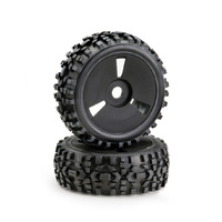 ABSIMA 2520018 1/8 BUGGY WHEEL SET DISC DIRT BLACK SET 2