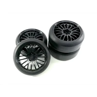ABSIMA 2510052 WHEEL SET 1/10 SCALE THE PIMP DRIFT WHEELS 12MM HEX BLACK 4PC