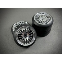 ABSIMA 2510053 WHEEL SET 1/10 SCALE THE PIMP DRIFT WHEELS 12MM HEX CHROME 4PC