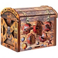 ESCAPEWELT ART PIRATES CHEST - QUEST BOX WITH SECRET LOCK PUZZLE