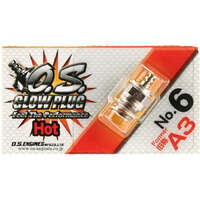 OS ENGINES NO.6 A3 GLOW PLUG HOT AIRCRAFT/CAR FOR NITRO ENGINES