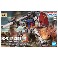 BANDAI 5058929 HG RX-78-02 GUNDAM E.F.F. PROTOTYPE MOBILE SUIT 1/144 SCALE PLASTIC MODEL KIT
